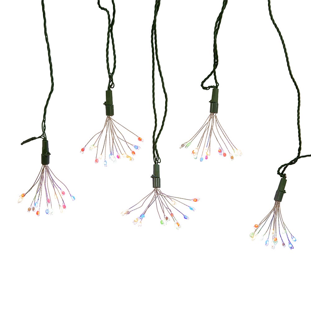75-Light Cluster Burst Multi-Color Twinkle LED Light Set