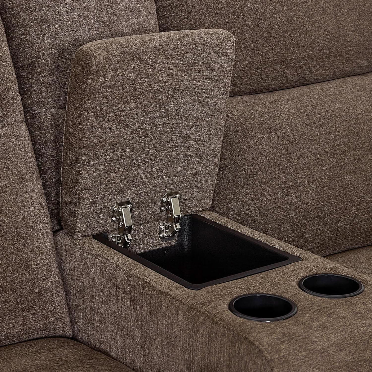 78 Inch Wall Hugger Power Loveseat USB Ports Dark Brown