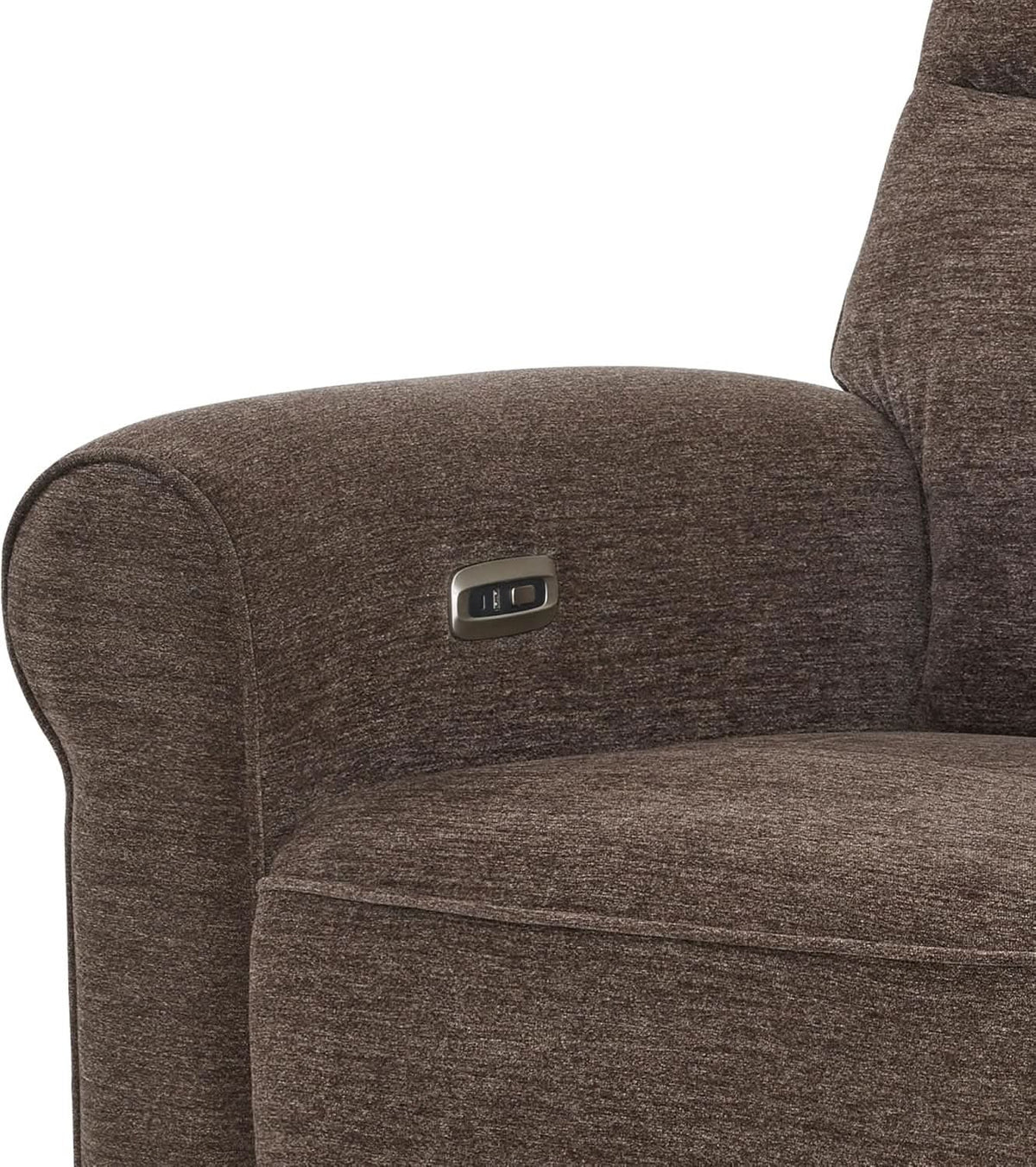 78 Inch Wall Hugger Power Loveseat USB Ports Dark Brown