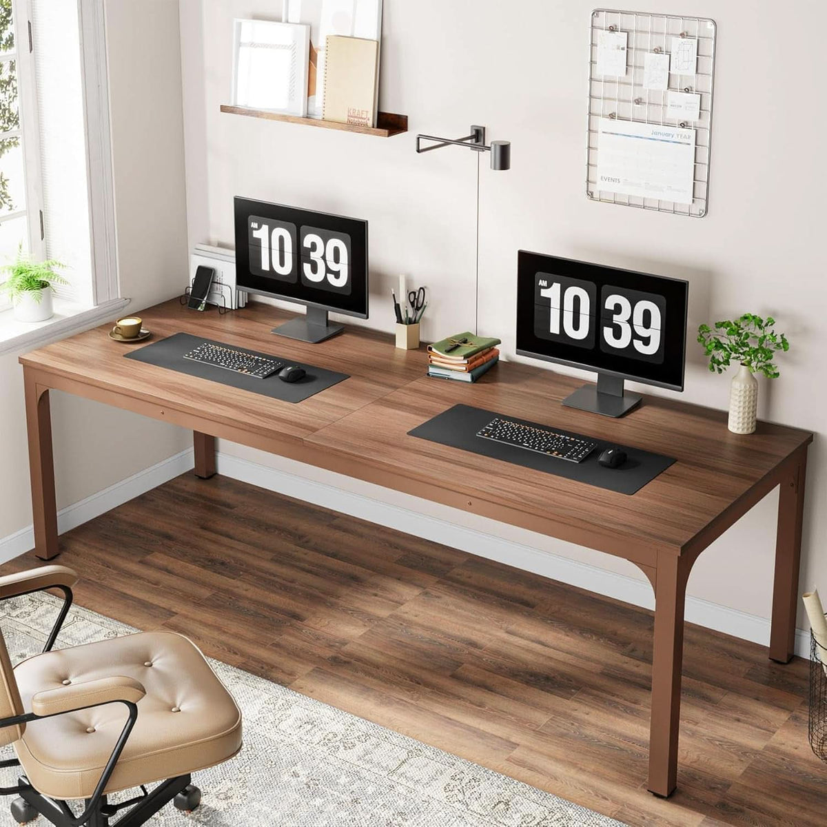 78.7 Inch Extra Long Two Person Computer Desk Home Office