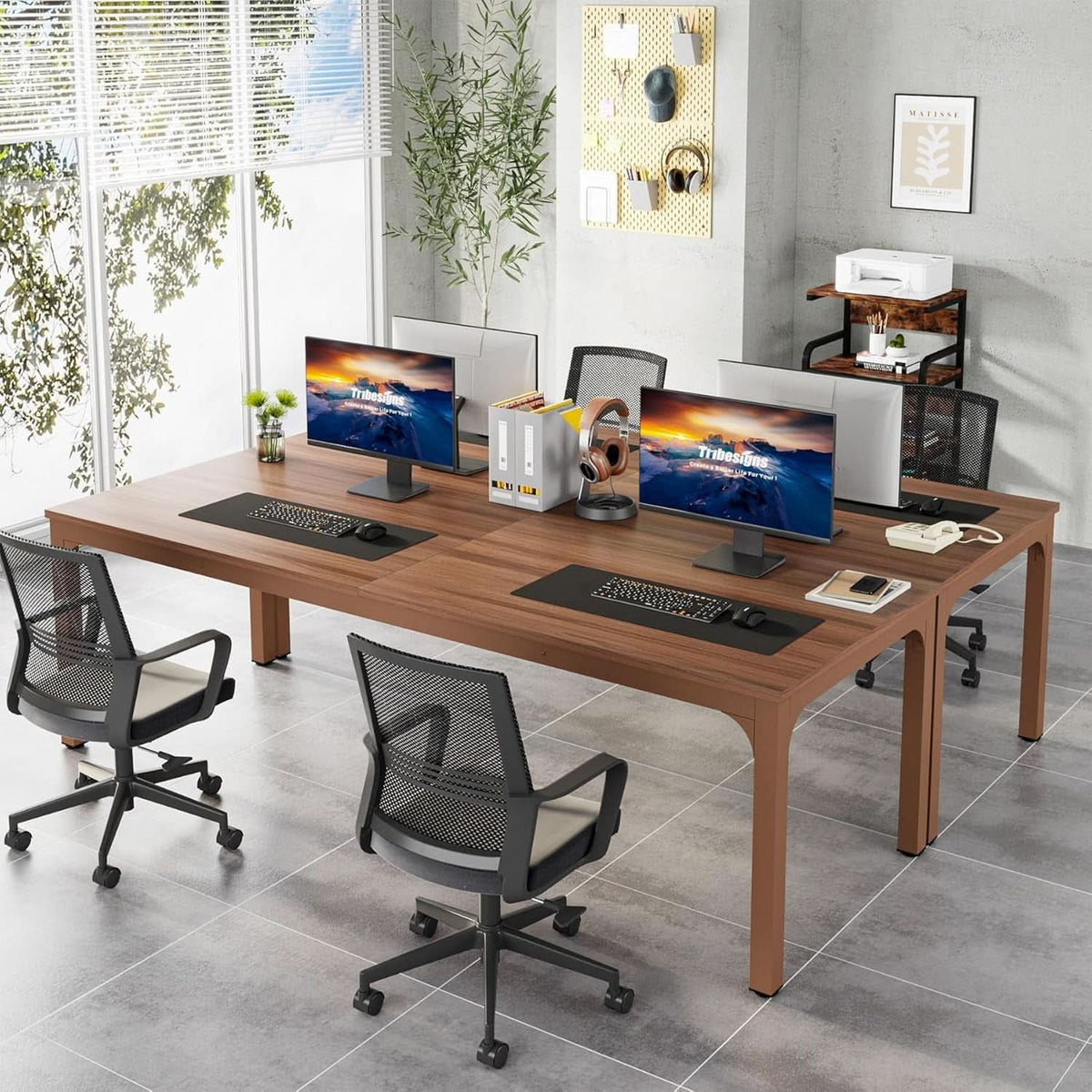 78.7 Inch Extra Long Two Person Computer Desk Home Office