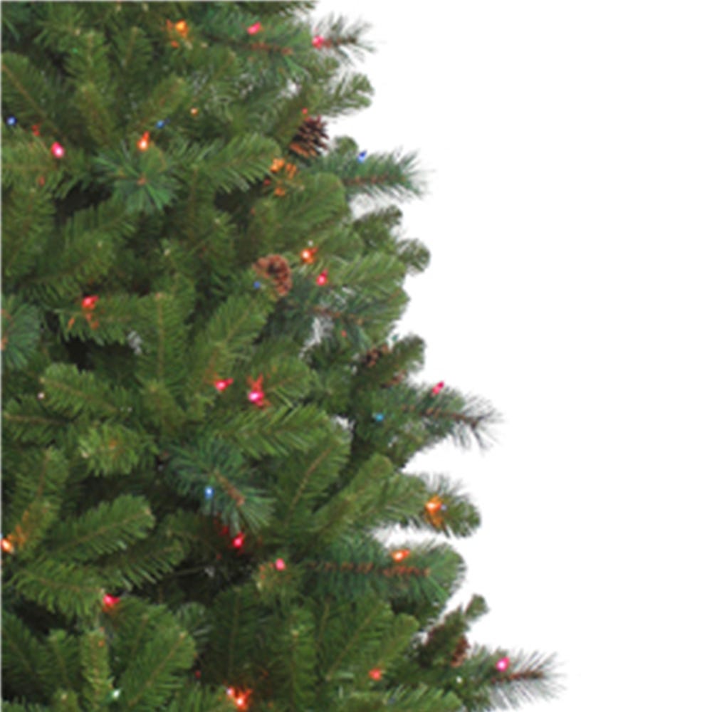 7.5 Foot Pre-Lit Burlington Spruce Tree - Multicolor