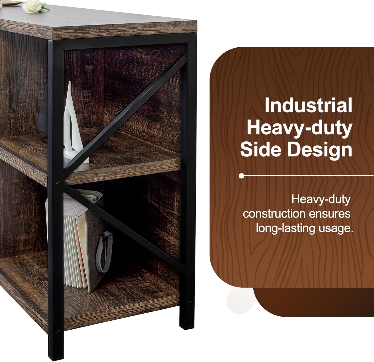 8 Cube Storage Bookshelf Organizer Dark Grey 63 Inches