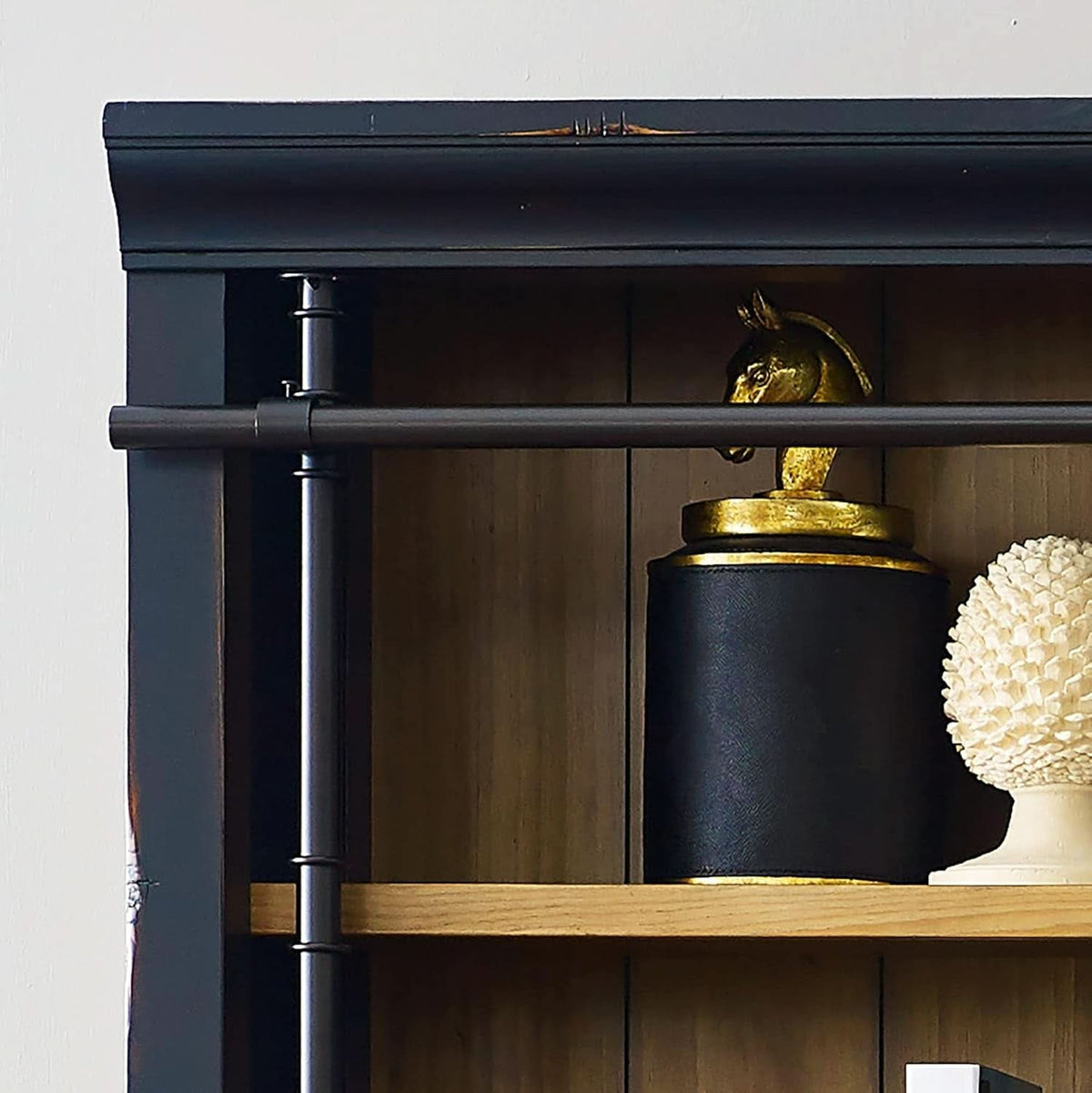 8 Foot Tall Bookcase Wall With Ladder Display Shelf Black