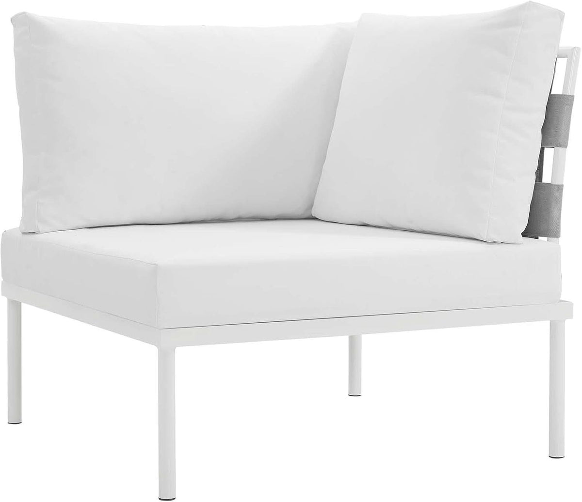 8 Piece White Aluminum Outdoor Patio Furniture Set