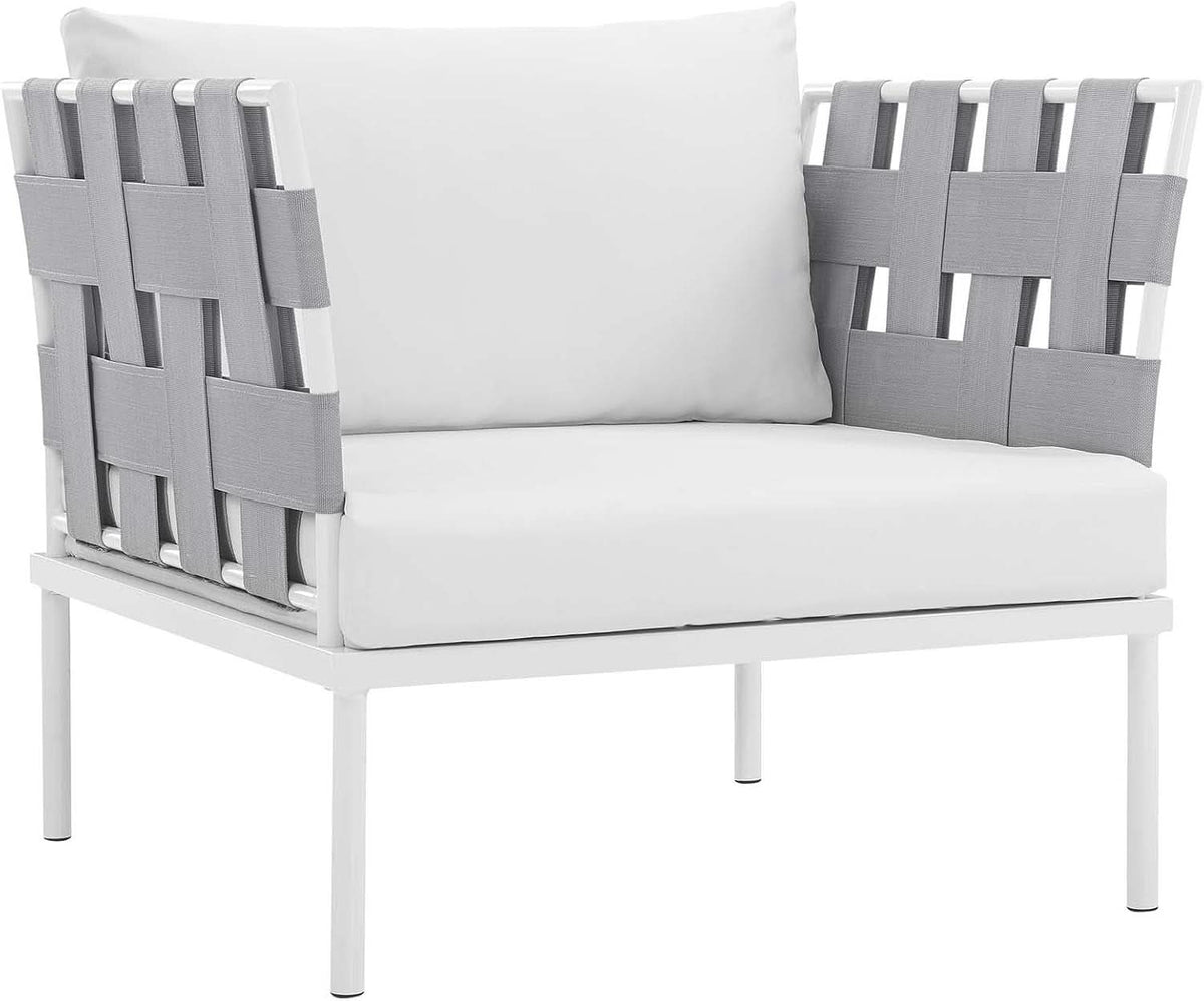 8 Piece White Aluminum Outdoor Patio Furniture Set