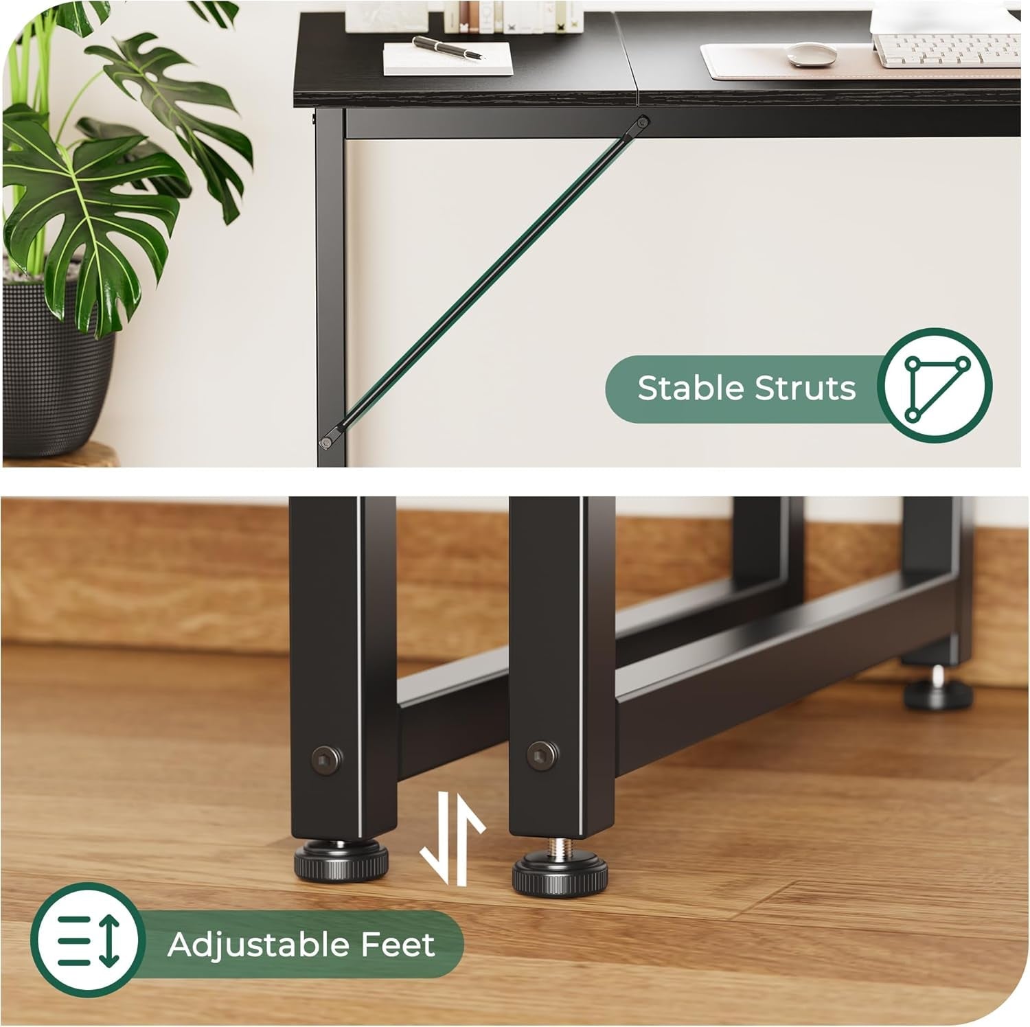 80 Inch Computer Desk With Storage Black Home Office