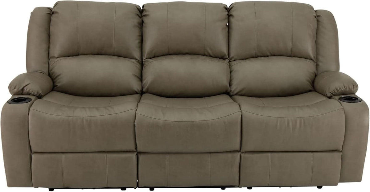 80 Inch Powered Triple Wall Hugger RV Recliner Sofa