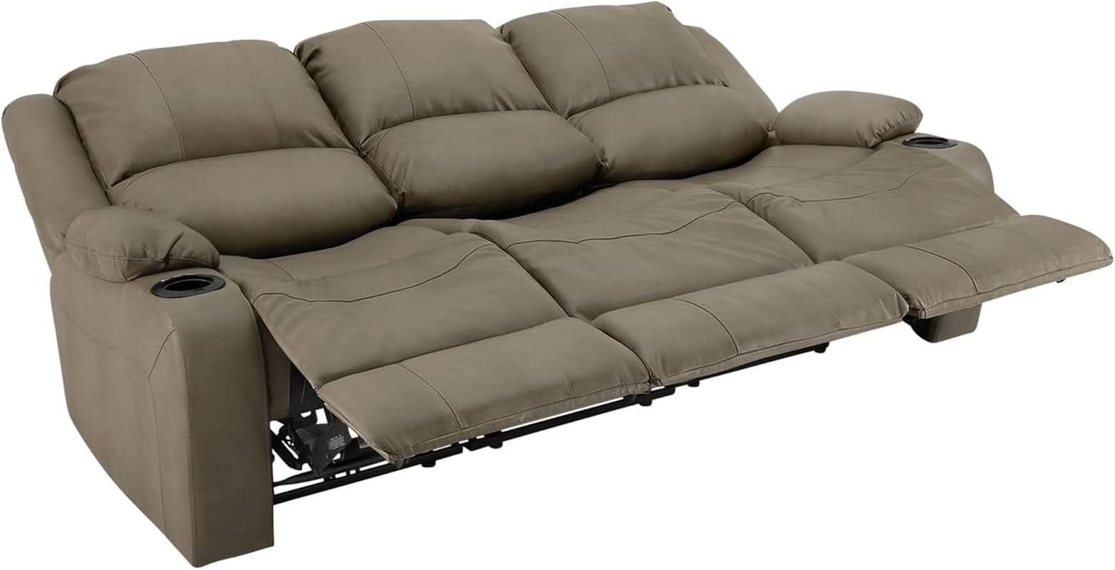 80 Inch Powered Triple Wall Hugger RV Recliner Sofa