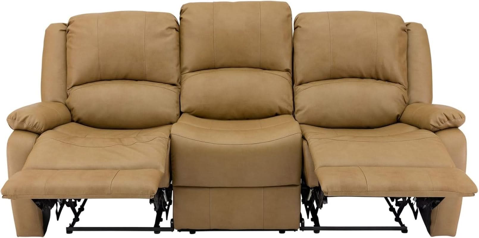 80 Inch RV Triple Recliner Sofa With Wall Hugger Console