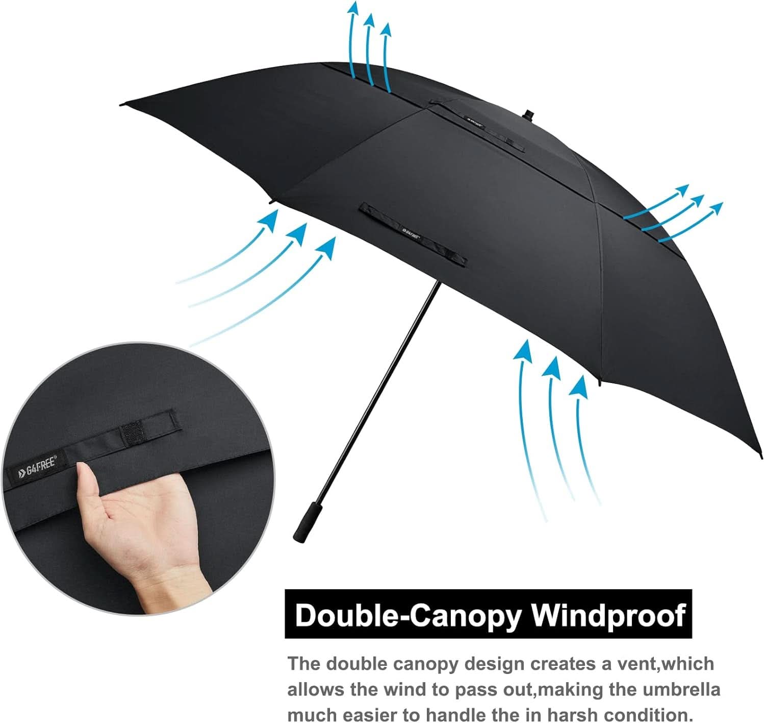 80 Inch Windproof Golf Umbrella For Family Outdoor Use