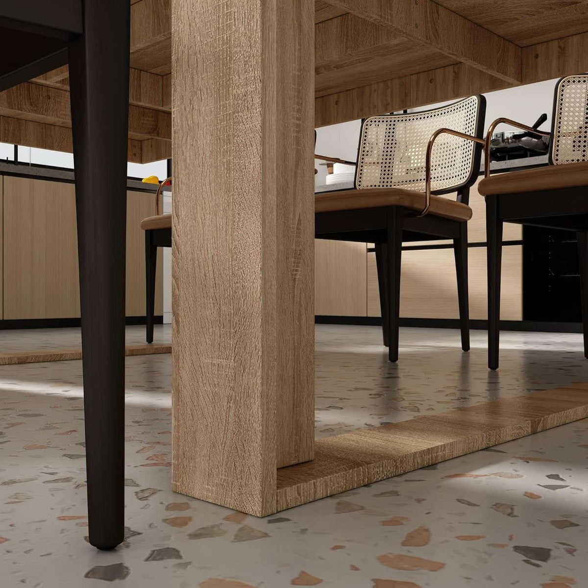 86 Inch Wooden Dining Table Modern For Family Dinners