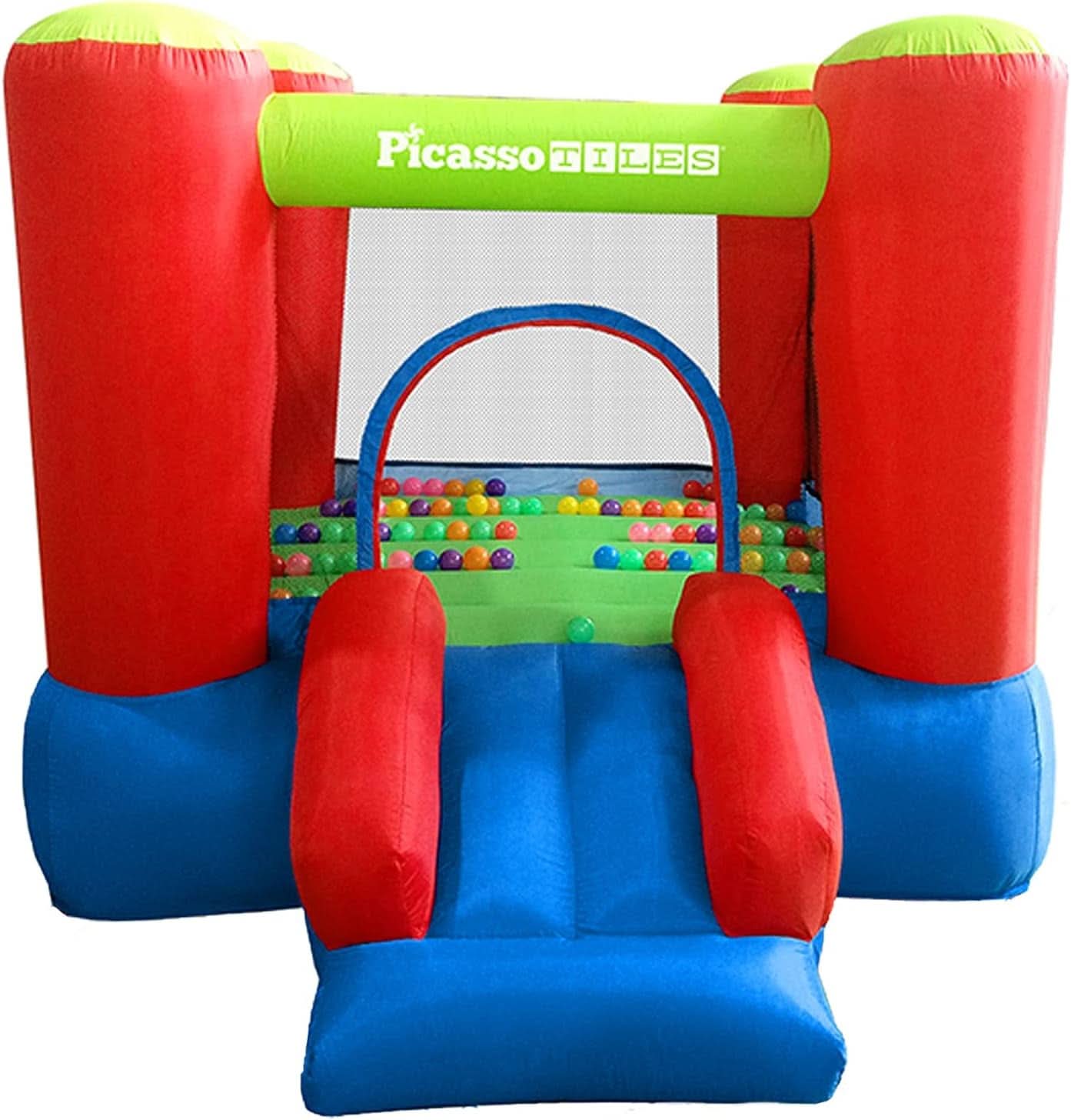 8x7 Junior Inflatable Bouncer With Slide And 50 Balls
