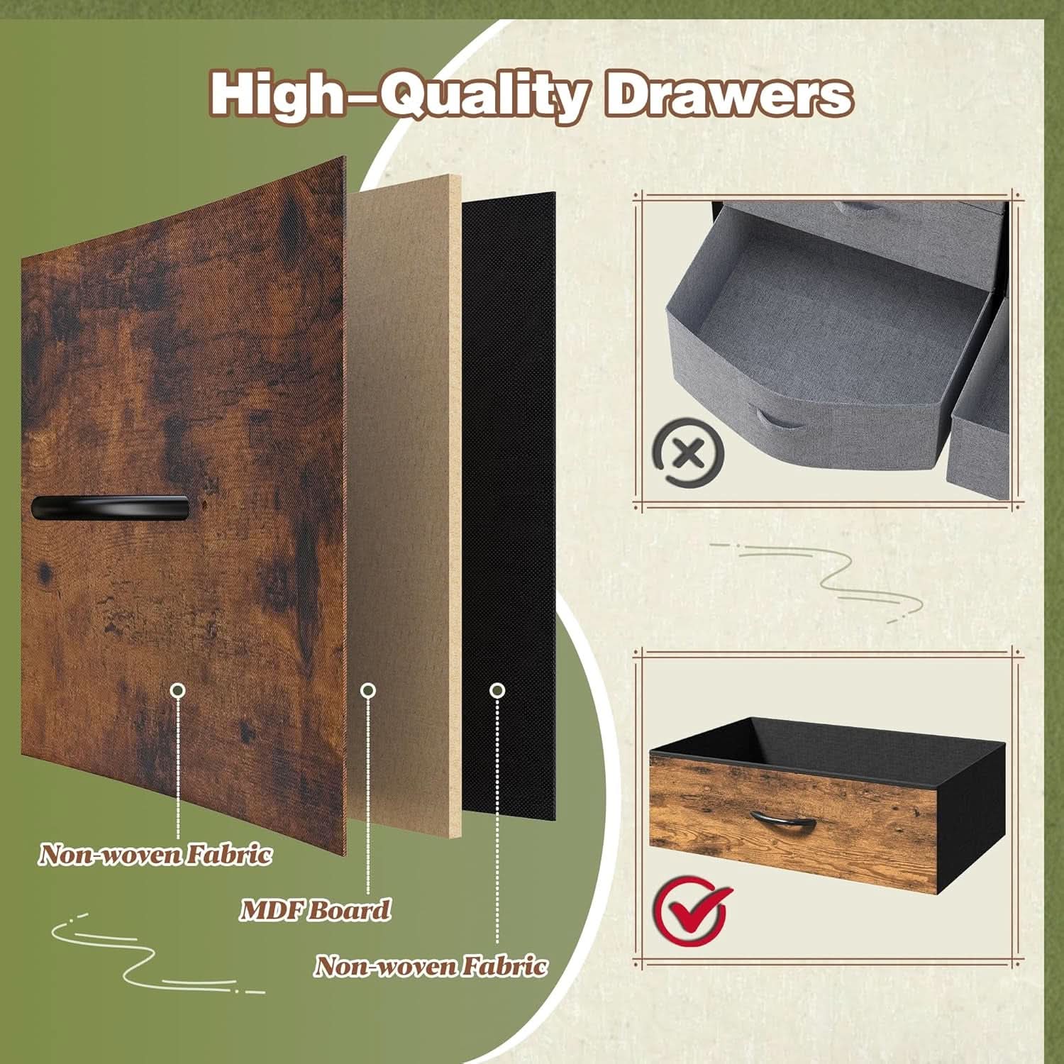 9 Drawer Dresser TV Stand For 60 Inch TV Modern Console