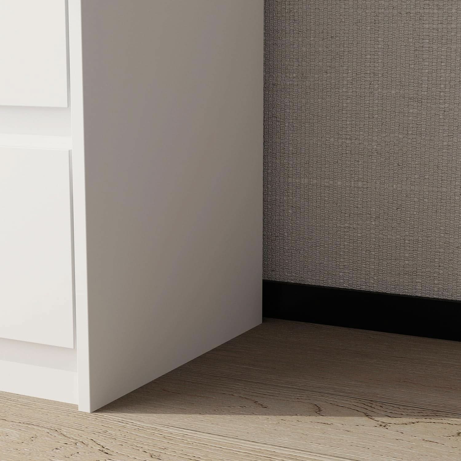 9 Drawer White Dresser For Bedroom Storage Eco Friendly Wood Finish