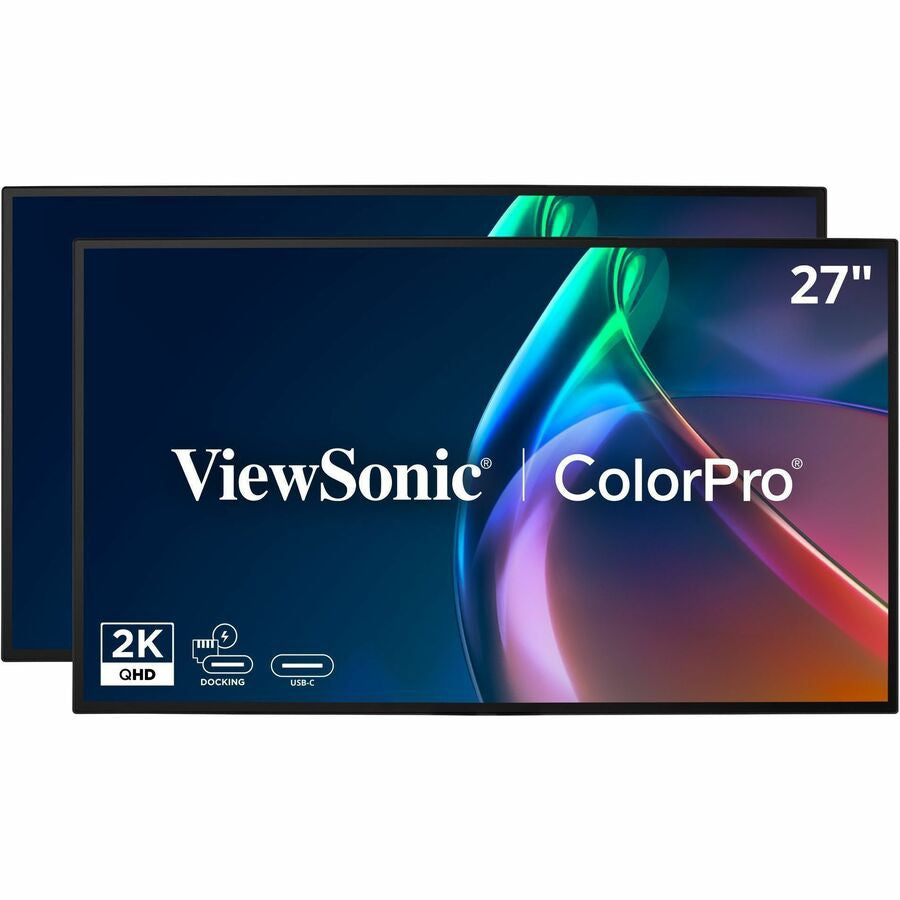 ViewSonic VP2768A_H2 27in ColorPro 1440p Dual Pack IPS Docking Monitors