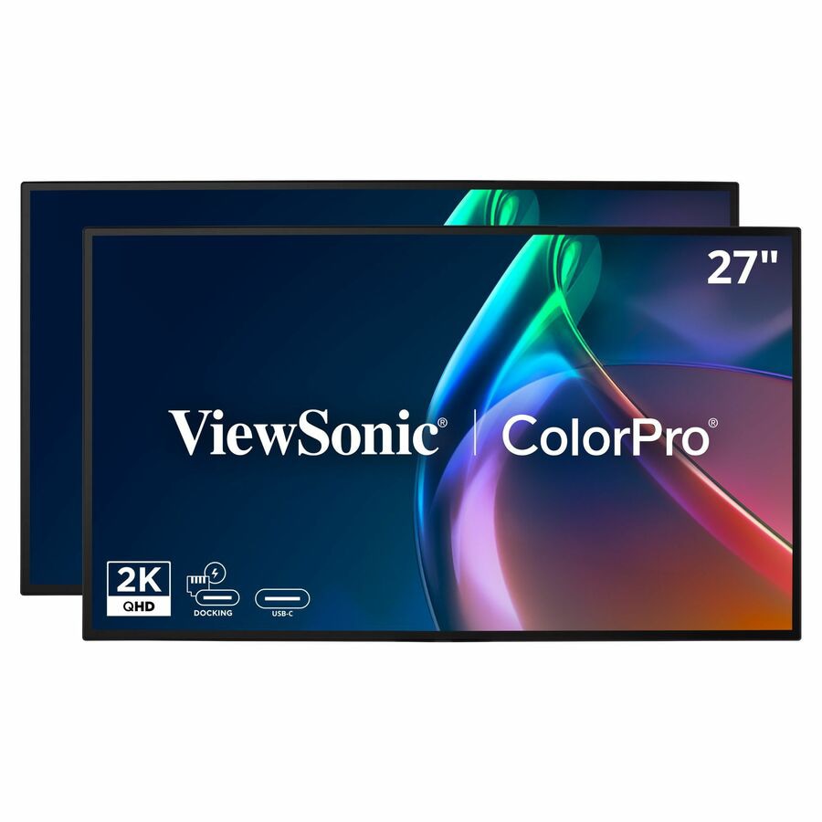ViewSonic VP2768A_H2 27in ColorPro 1440p Dual Pack IPS Docking Monitors