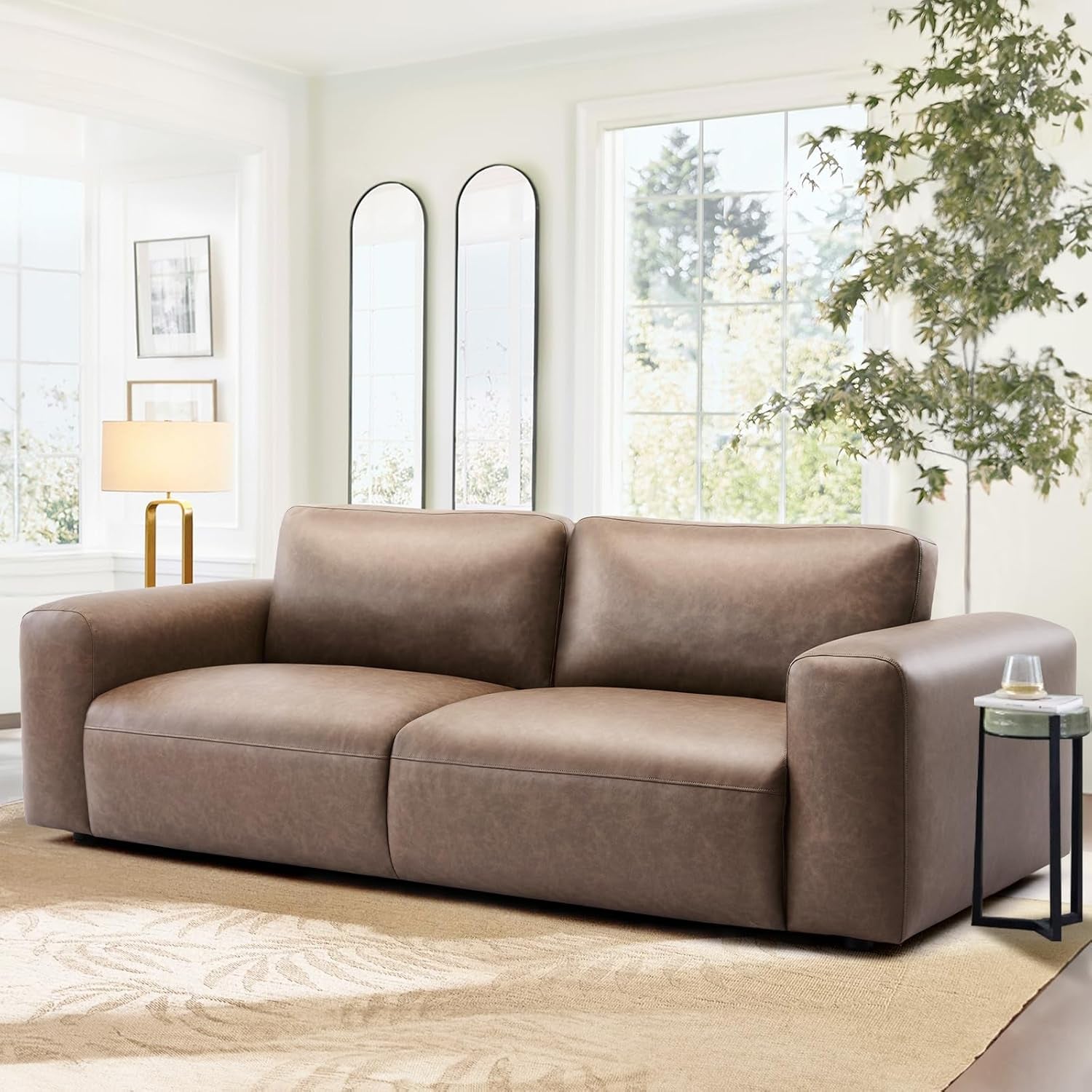 95 Inch Oversized Sofa With Extra Deep Seats Living Room