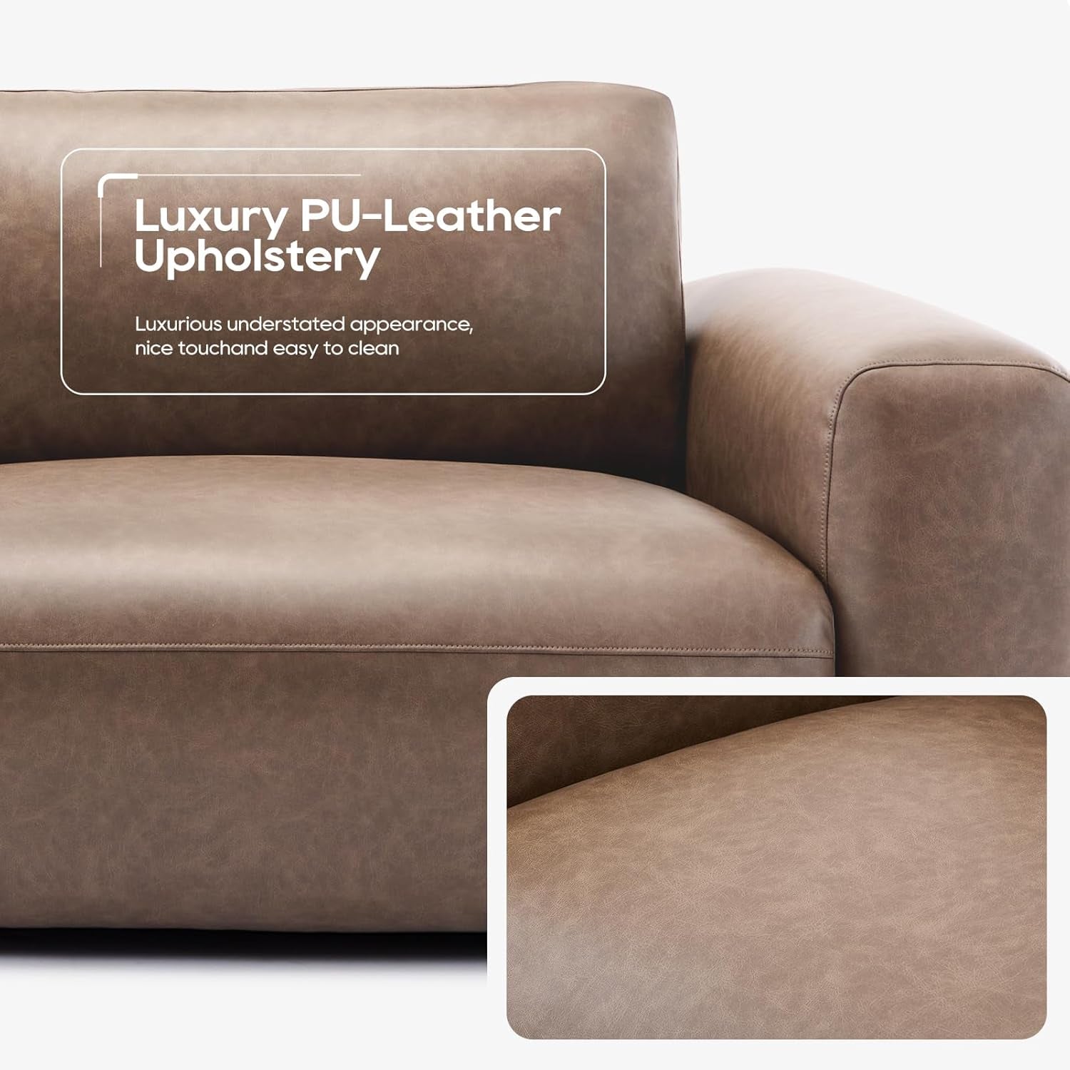 95 Inch Oversized Sofa With Extra Deep Seats Living Room