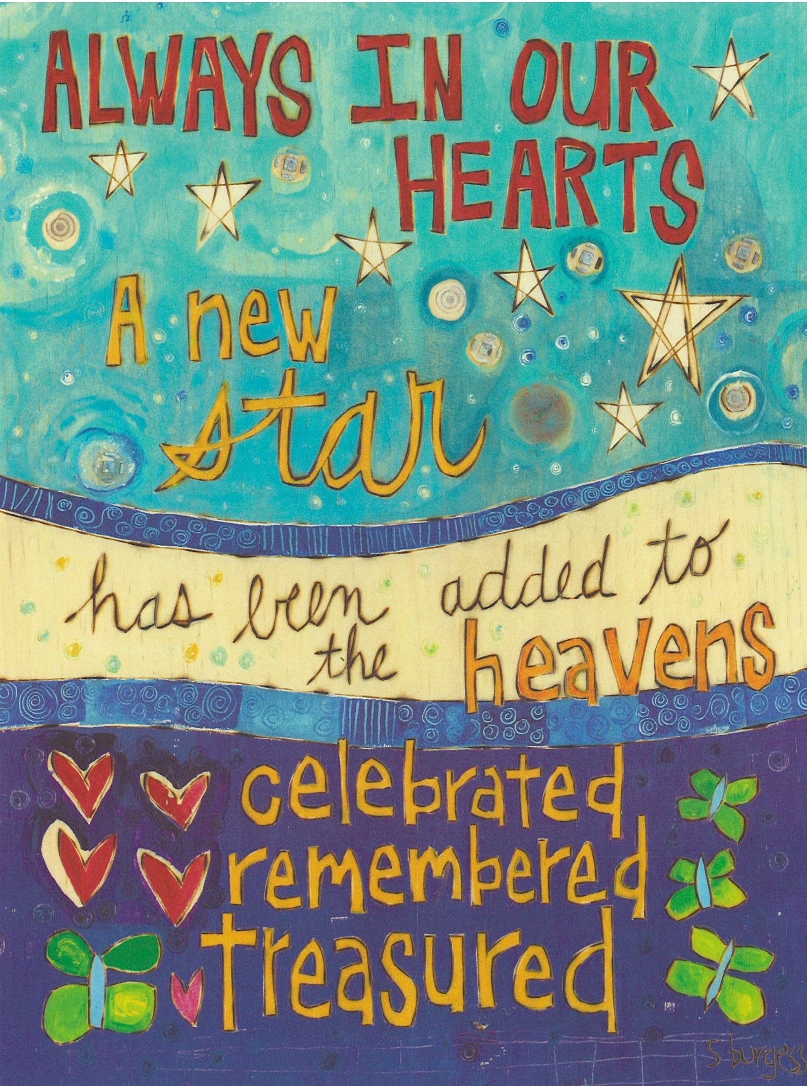 A New Star Has Been Added To The Heavens - Sympathy Card