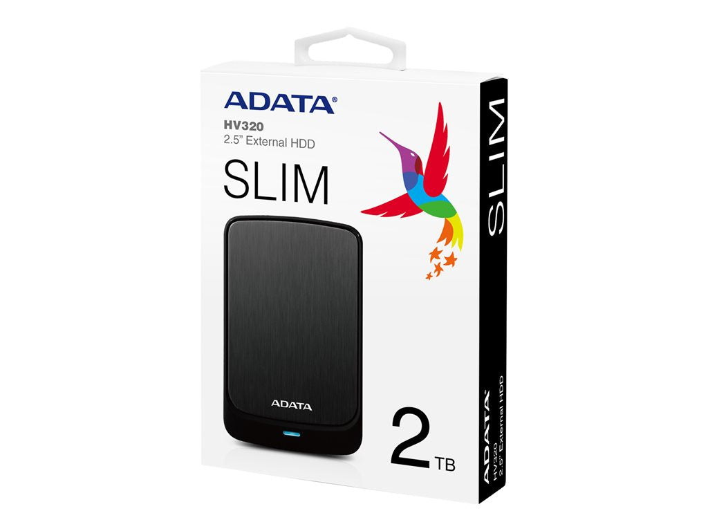 ADATA HV320 - Hard drive - 2 TB - external (portable) - USB 3.1 - black