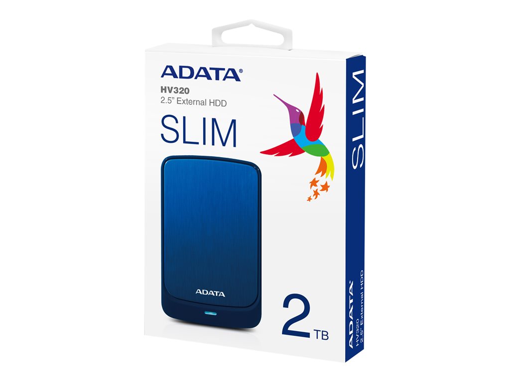 ADATA HV320 - Hard drive - 2 TB - external (portable) - USB 3.1 - blue