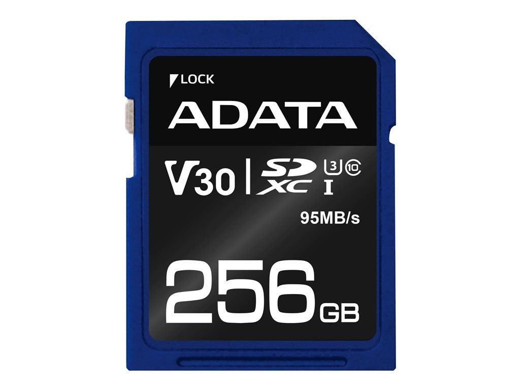 ADATA Premier Pro - Flash memory card - 256 GB - Video Class V30 / UHS-I U3 / Class10 - SDXC UHS-I