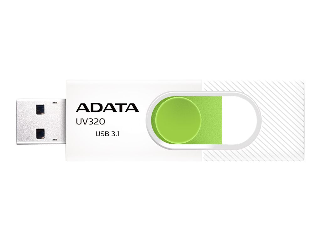 ADATA UV320 - USB flash drive - 128 GB - USB 3.1 - white/green