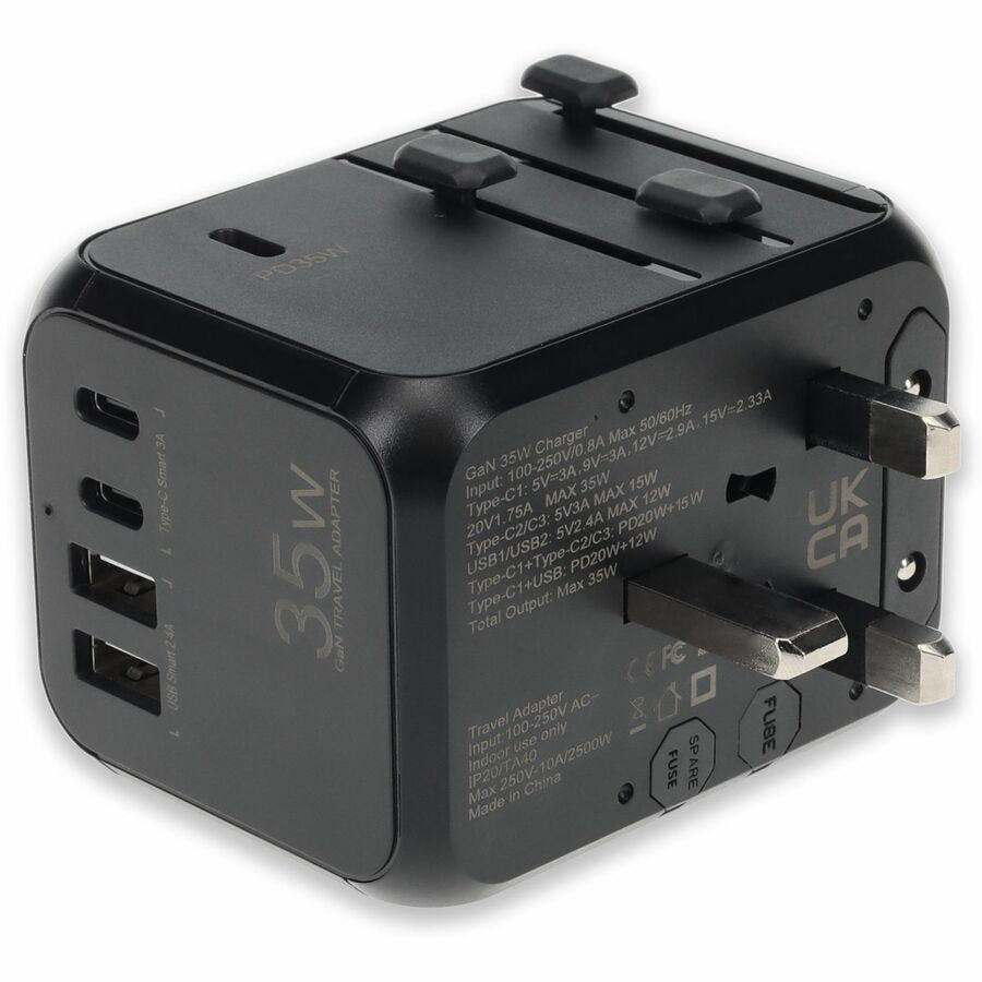 ADD-ON Travel Wall Plug 35W 2xUSB-C 3xUSB-A Multi-Port Charger