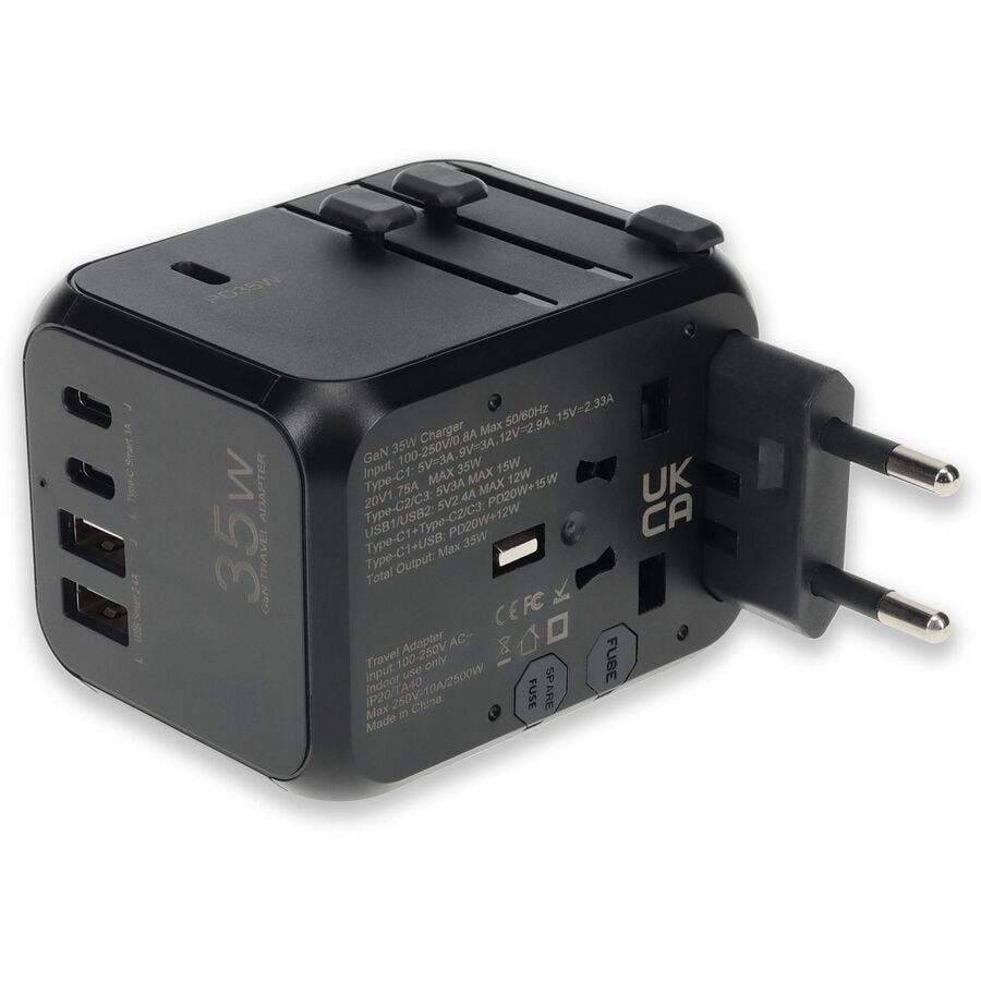 ADD-ON Travel Wall Plug 35W 2xUSB-C 3xUSB-A Multi-Port Charger