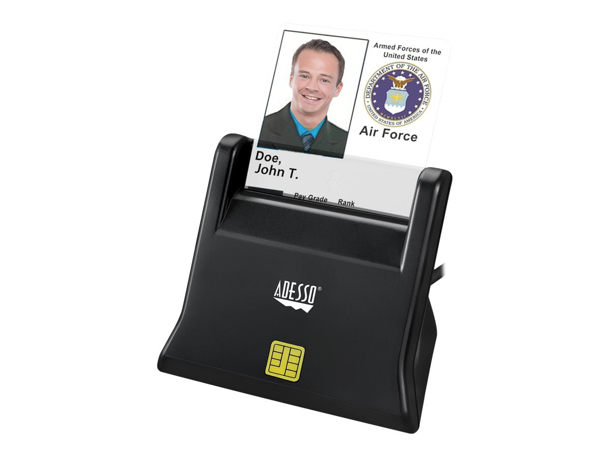 ADESSO TAA CAC USB DESKTOP SMART CARD READER, WORKS FOR WINDOWS AND MAC