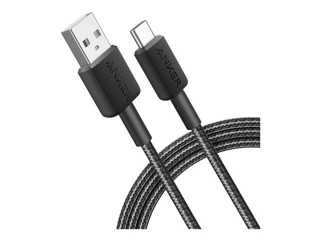 ANKER 322 USB-C/USB-A Data Transfer Cable - 6 ft USB-C/USB-A Data Transfer Cable - Black
