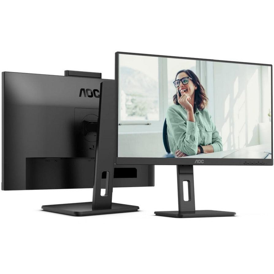 AOC Q27P3CW 27" Class Webcam UW-UXGA LCD Monitor - 16:9 - Textured Black