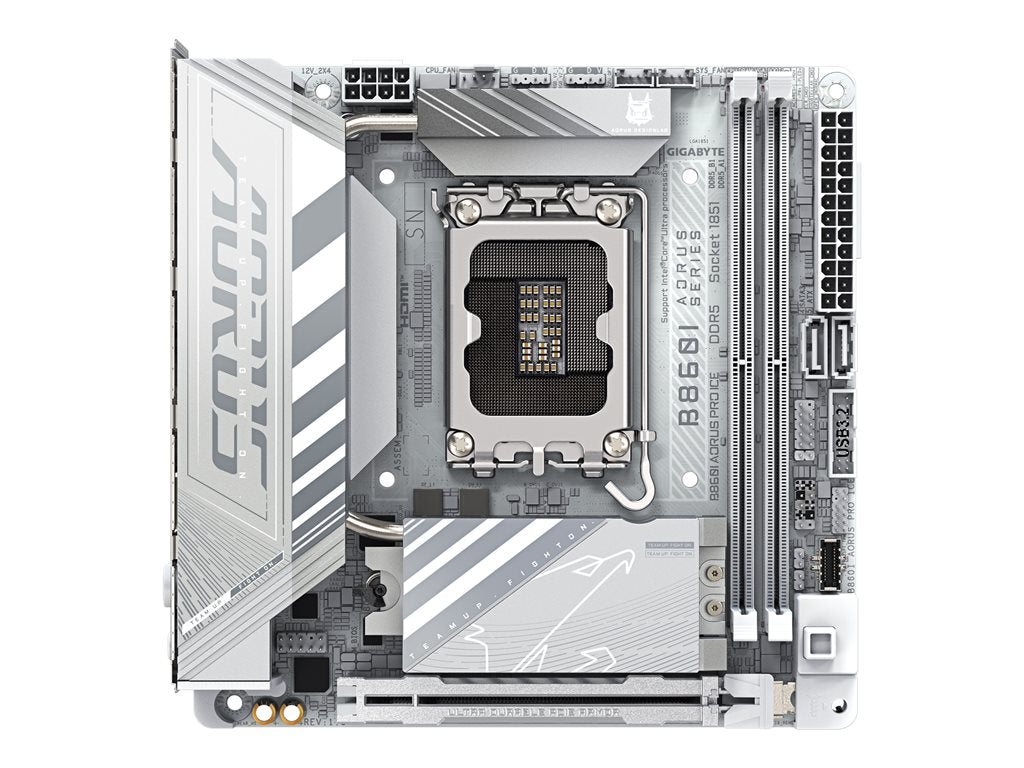 AORUS B860I PRO ICE - Motherboard - mini ITX - LGA1851 Socket - B860 Chipset - USB4, USB-C 3.2 Gen2, USB 3.2 Gen 1, USB
