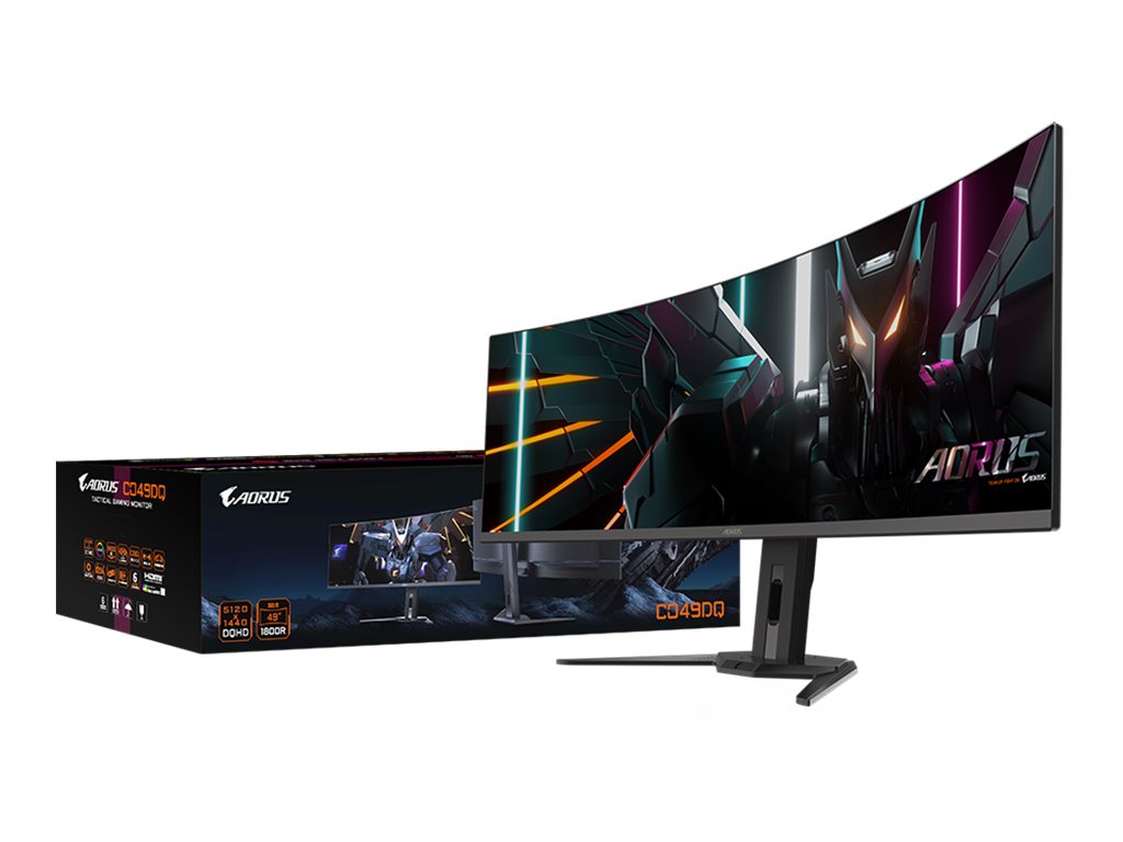 AORUS CO49DQ - OLED monitor - curved - 49 - 5120 x 1440 Dual Quad HD @ 144 Hz - 1000 cd/mï¿½ - 1500000:1 - DisplayHDR