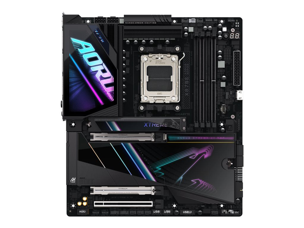AORUS X870E XTREME AI TOP - Motherboard - ATX - Socket AM5 - AMD X870E Chipset - USB-C 3.2 Gen 2x2, USB 3.2 Gen 1, USB