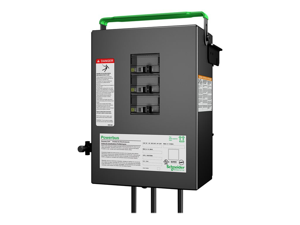 APC Powerbus Busway Tap Off Unit - Power distribution unit - input: hardwire 3-wire - output connectors: 3 - black - for