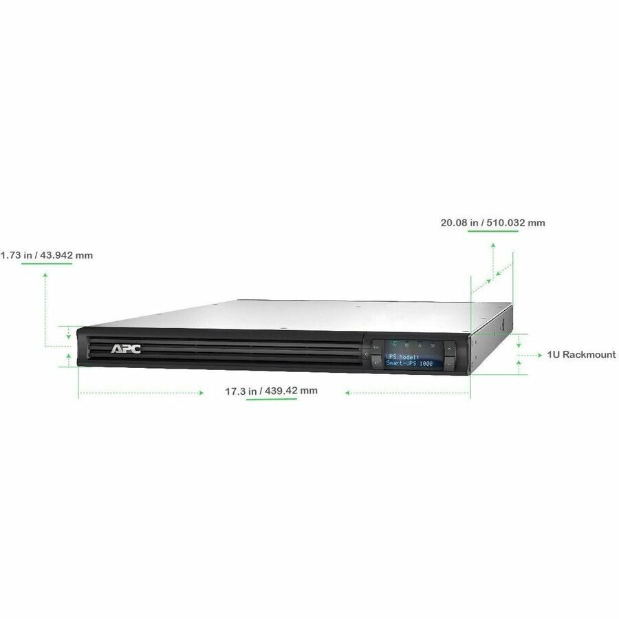 APC SMT1000RM1U 1U Rack-Mount UPS 1000VA Line-Interactive for IT
