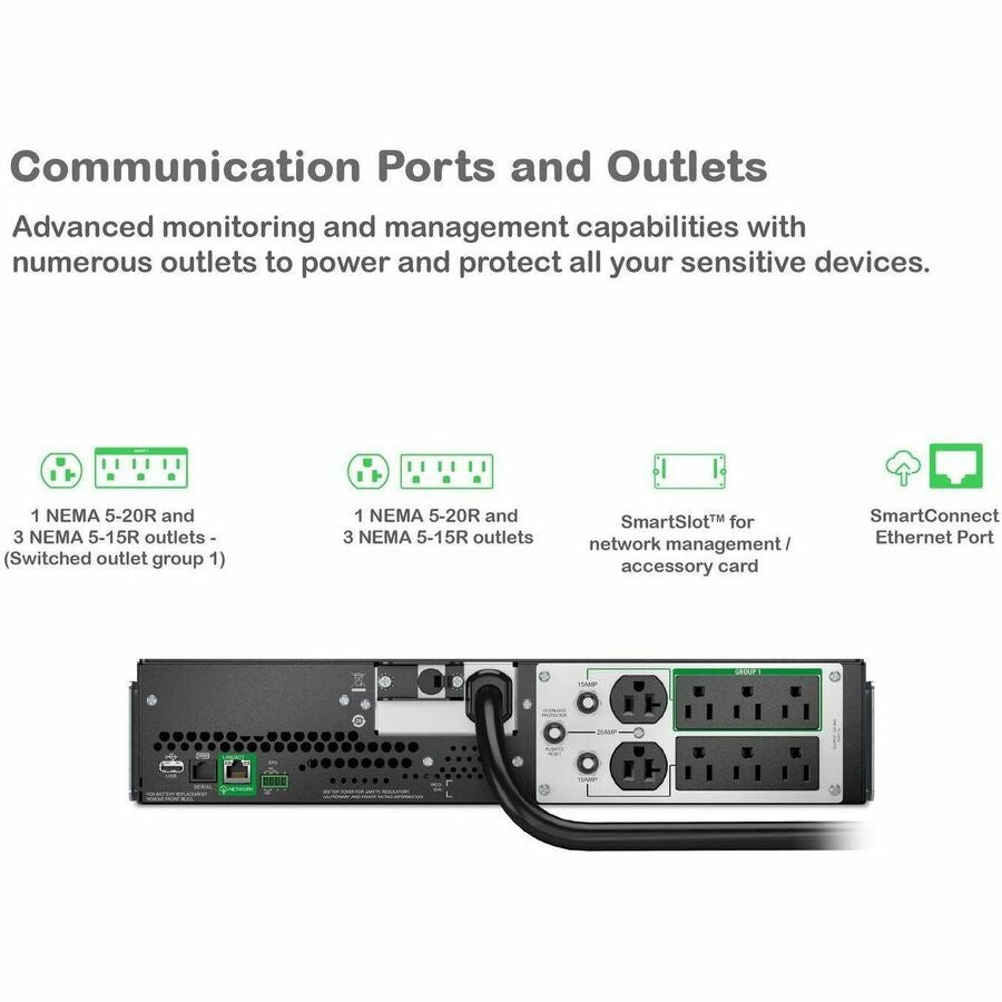 APC SMTL3000RM2UC 2U Line-Interactive UPS 2.7KW Reliable Power Backup