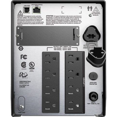 APC Smart-UPS 1000VA Tower - Line Interactive UPS with SmartConnect | SMT1000C