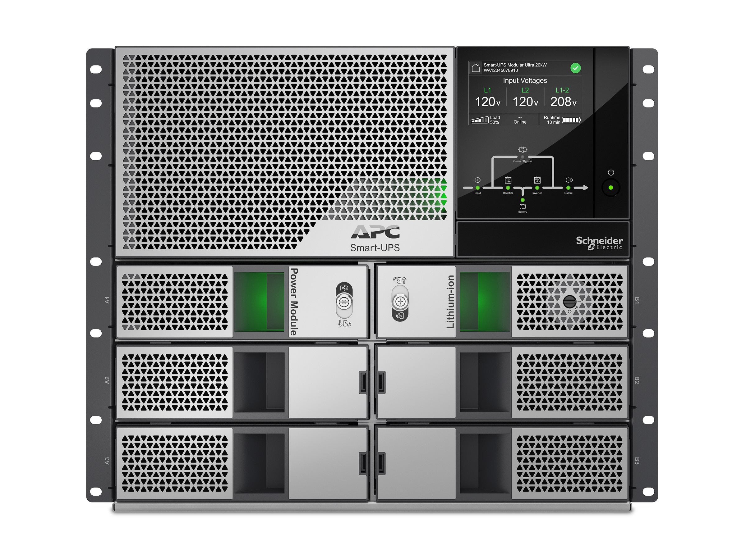 APC Smart-UPS Modular Ultra - UPS (rack-mountable) - on-line, scalable to 20kW N+1 redundant, touchscreen, network management SRYL5K20RMXLT