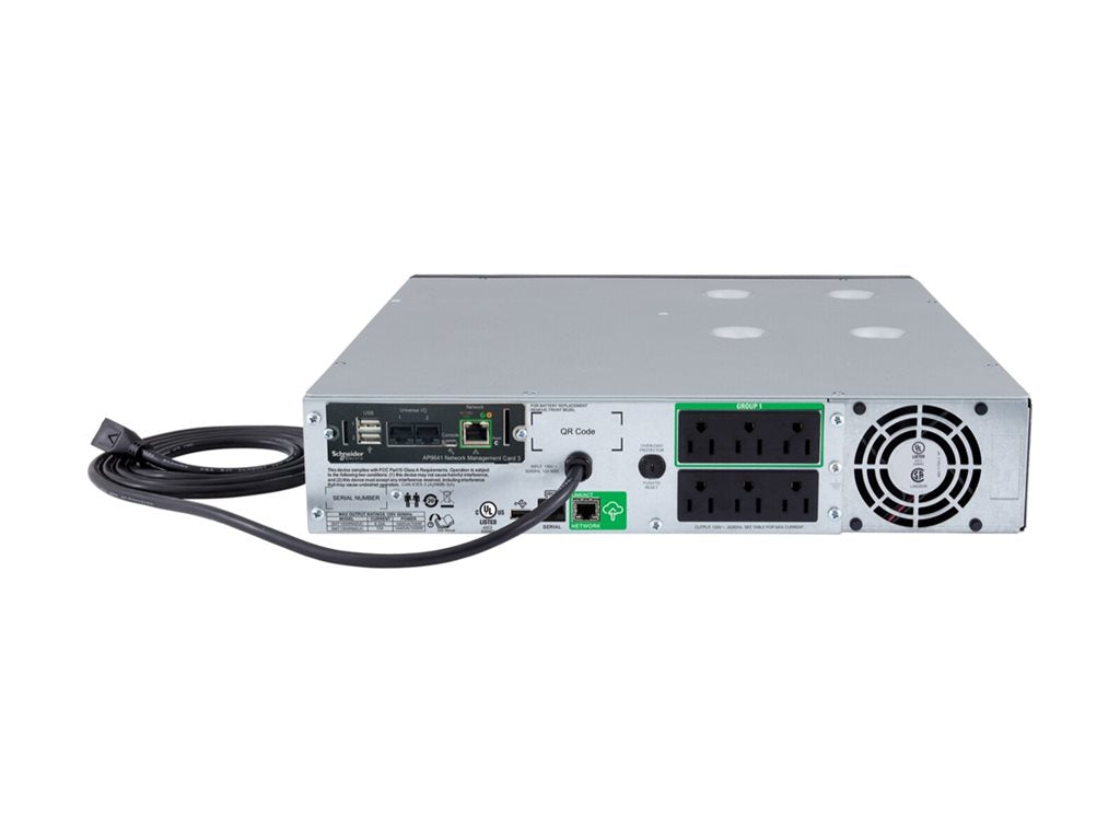 APC Smart-UPS - UPS (rack-mountable) - line interactive,NEMA 5-15R outlets, SmartConnect Port+Network card, AVR, LCD - AC 120 SMT1500RM2UCNCUS
