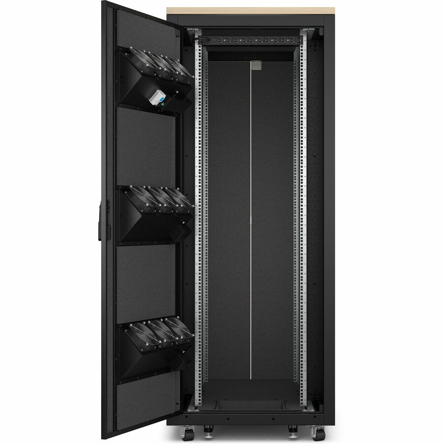 APC by Schneider Electric NetShelter Soundproof, 38U, Server Rack Enclosure, 120V, Maple