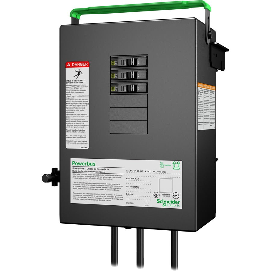 APC by Schneider Electric PB Busway Tap Off Unit, 3x1 pole 3 Wire 20A, 3 Drop Cords,3f,5f,7f, L5-20, 120V PBP4A31L520F