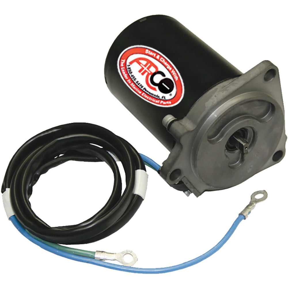 ARCO Marine Replacement Outboard Tilt Trim Motor - Yamaha, 2-Wire, 3 Bolt, Flat Blade