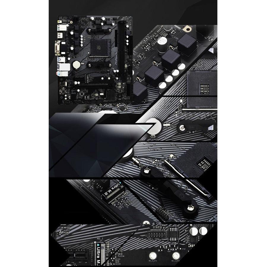 ASRock A520M-HDV Desktop Motherboard - AMD A520 Chipset - Socket AM4 - Micro ATX