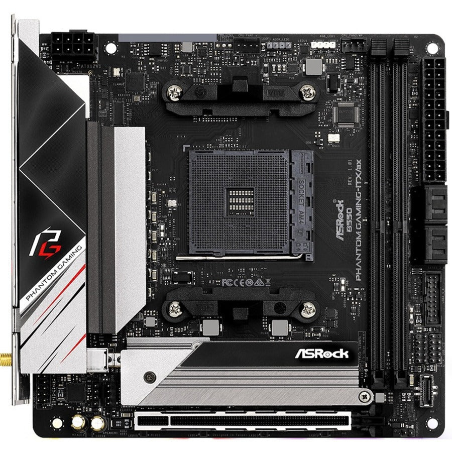 ASRock B550 Phantom Gaming-ITX/ax Desktop Motherboard - AMD B550 Chipset - Socket AM4 - Mini ITX