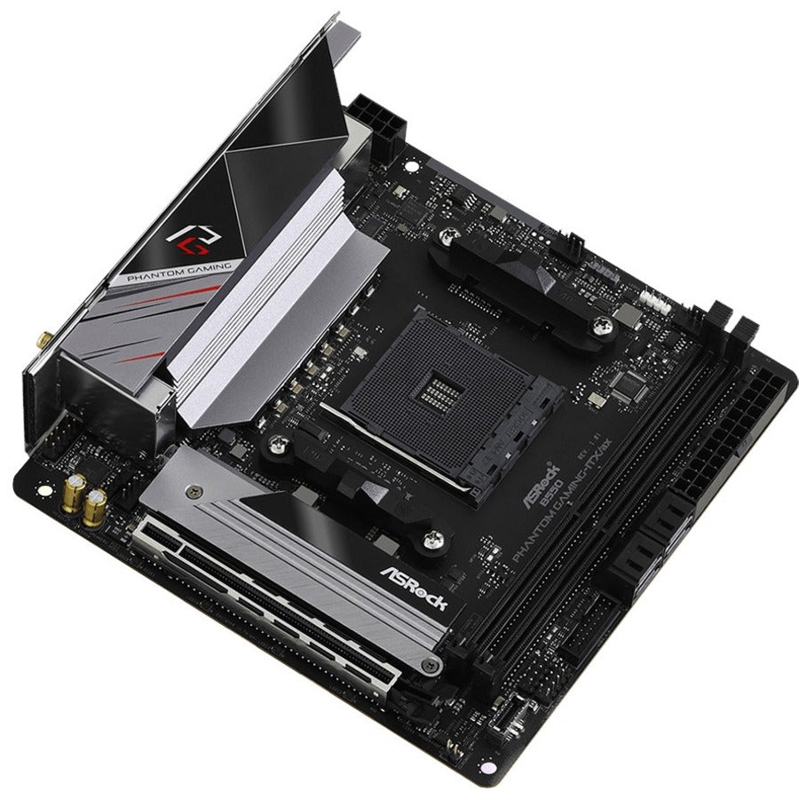 ASRock B550 Phantom Gaming-ITX/ax Desktop Motherboard - AMD B550 Chipset - Socket AM4 - Mini ITX