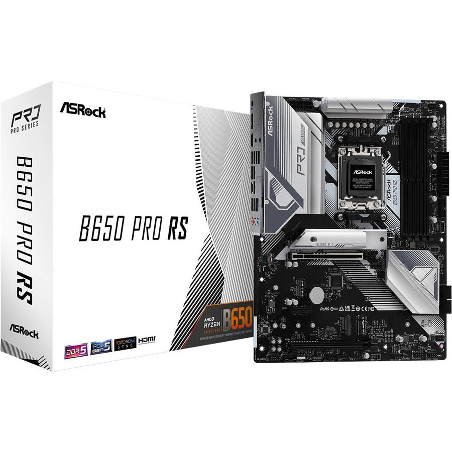 ASRock B650 PRO RS Gaming Desktop Motherboard - AMD B650 Chipset - Socket AM5 - ATX