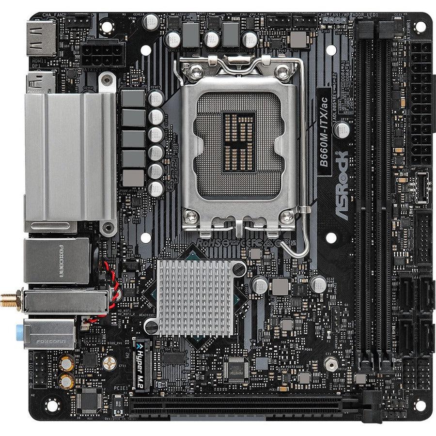 ASRock B660M-ITX/ac Desktop Motherboard - Intel B660 Chipset - Socket LGA-1700 - Intel Optane Memory Ready - Mini ITX